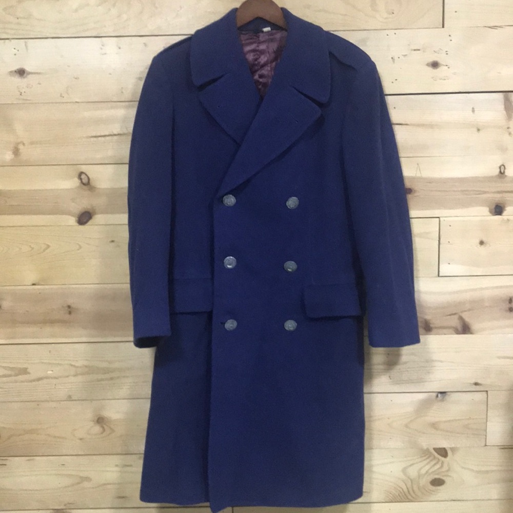 Vintage navy military heavy wool coat SM/MED costume cosplay steampunk surplus - Picture 14 of 16